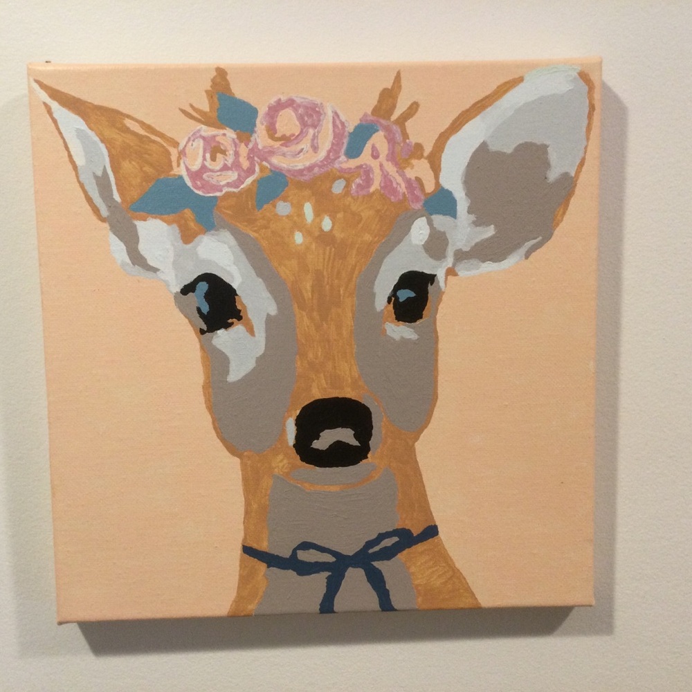 Paint by Number Sweet Little Deer Painting